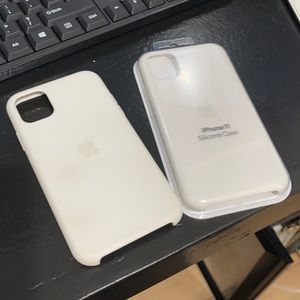 2 iPhone 11 white silicone cases - Brand New!